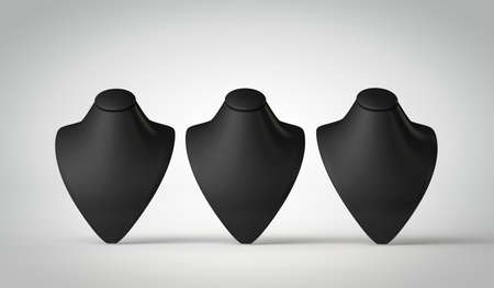 Elegant necklace jewelry presentation showcase stand. 3d renderingの写真素材