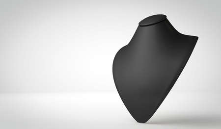 Elegant necklace jewelry presentation showcase stand. 3d renderingの写真素材