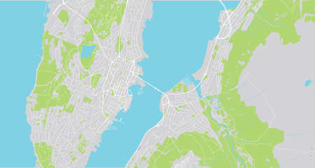 Urban vector city map of Tromso, Norway, Europeのイラスト素材