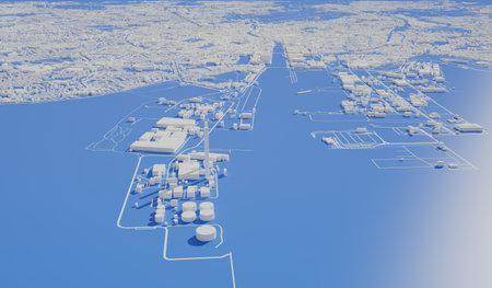 Dublin, Ireland city map aerial view. minimal design. 3D Rendering. 3D Illustration