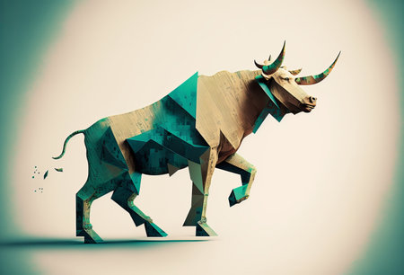 Stock market bull market trading concept. Generative aiの素材