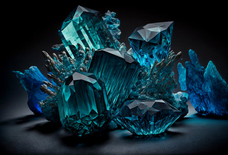 Beautiful geometric crystal formation. zen background. Generative aiの素材