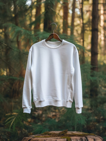 A blank white sweatshirt jumper mockup template. Generative aiの素材