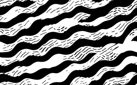 Simple black and white abstract seamless patternのイラスト素材