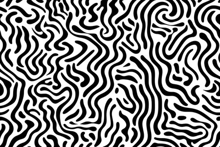 Simple black and white abstract seamless patternのイラスト素材