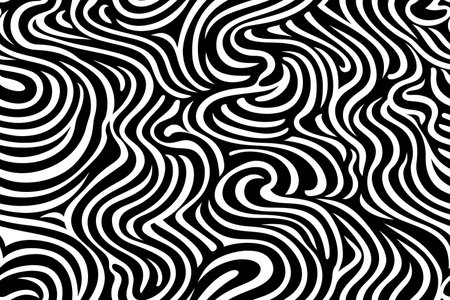 Simple black and white abstract seamless patternのイラスト素材