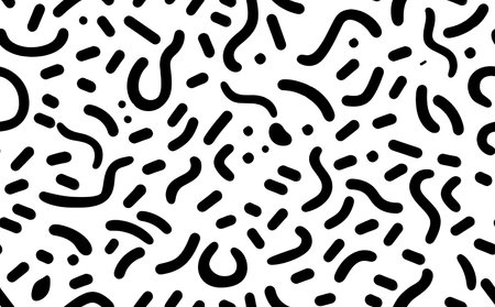 Simple black and white abstract seamless patternのイラスト素材