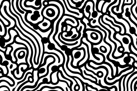 Simple black and white abstract seamless patternのイラスト素材