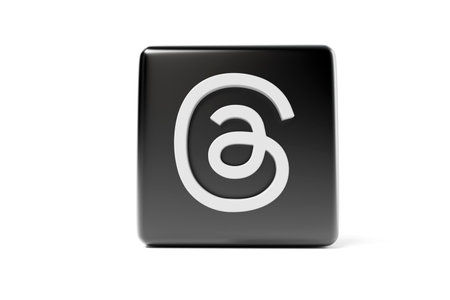 OXFORD, UK - July 2023: Threads logo. A new social media app from Meta to rival Twitter. 3D...