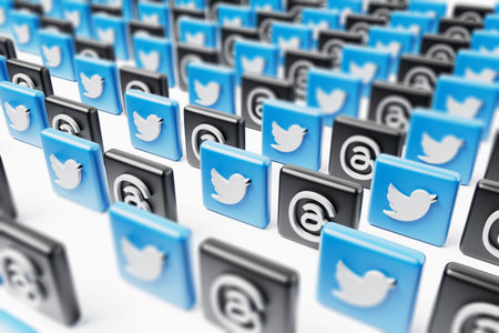 OXFORD, UK - July 2023: Threads logo. A new social media app from Meta to rival Twitter. 3D Renderingのeditorial素材