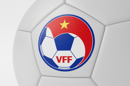 LONDON, UK - July 2023: Close up of Philippines national football team logo on a soccer ball. 3D Renderingのeditorial素材