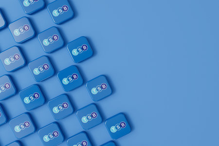 LONDON, UK - July 2023: TSB bank, Trustee savings bank, company logo. 3D Renderingのeditorial素材