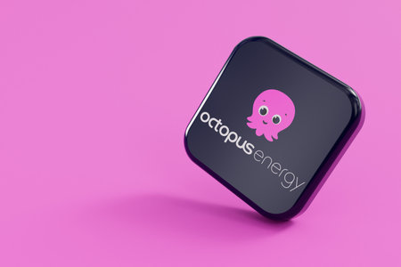 LONDON, UK - July 2023: Octopus Energy gas and electricity energy supplier company logo. 3D Renderingのeditorial素材