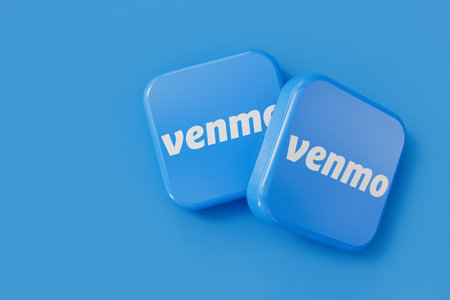 LONDON, UK - September 2023: Venmo online payment sharing service provider company logo. 3D Renderingのeditorial素材