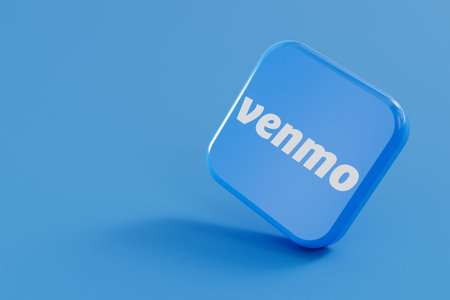 LONDON, UK - September 2023: Venmo online payment sharing service provider company logo. 3D Renderingのeditorial素材