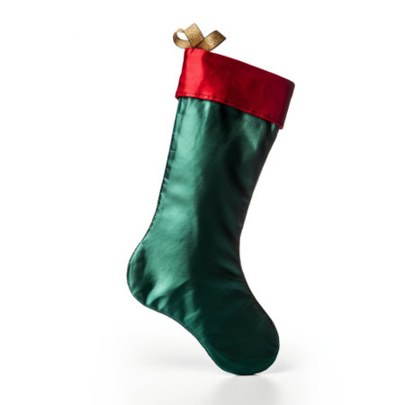 Christmas stockings isolated on a plain backgroundの素材