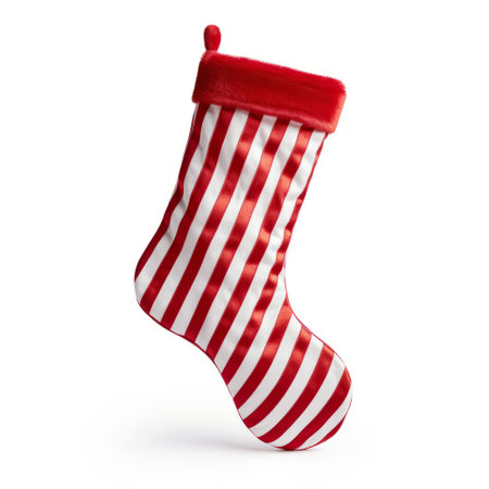 Christmas stockings isolated on a plain backgroundの素材