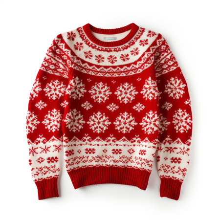 A traditional festive winter season christmas ugly jumper sweaterの素材
