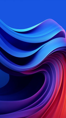 Abstract blue background with fluid wavy elements. Banner artwork for covers, wallpapers and headersの素材