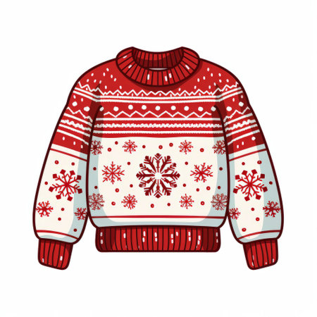 A christmas ugly jumper flat graphic illustration styleの素材