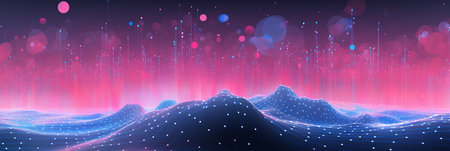 Abstract business futuristic background with glowing lines. Data technologyの素材