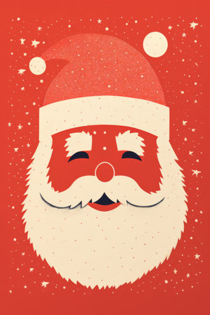 Vintage style santa claus cartoon graphic design poster bannerの素材