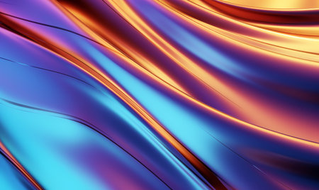 Abstract holographic iridescent neon fluid ripple wave backgroundの素材