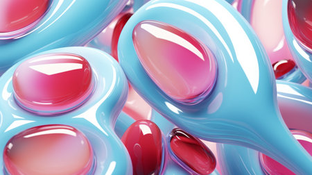 Abstract glass bubbles background wallpaper. Visual design element for banner header posterの素材