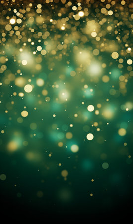 St Patricks day celebration background, green and gold abstract glitterの素材