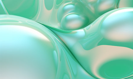 Abstract green glass bubble backgroundの素材
