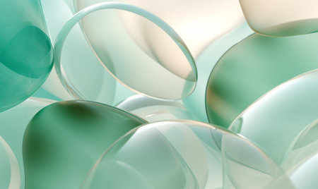 Abstract green glass bubble backgroundの素材
