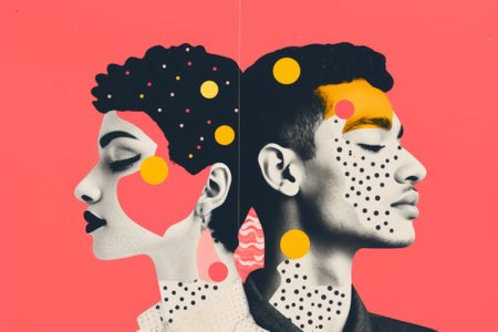 a vintage style illustration of a romantic couple in love. Valentines conceptの素材