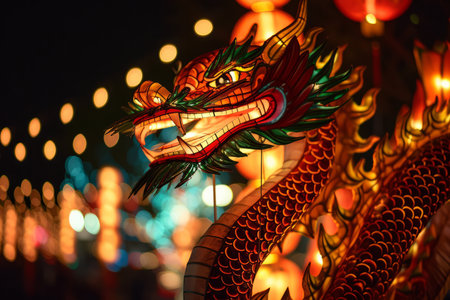 Chinese new year dragon. Year of the dragon celebrationの素材