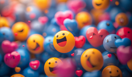 Fun emoji social media reaction character. Online chat response symbolの素材