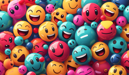 Fun emoji social media reaction character. Online chat response symbolの素材