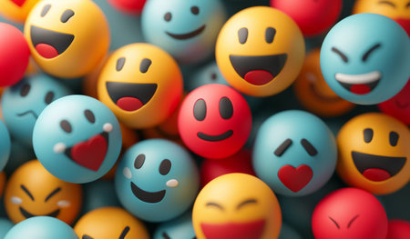 Fun emoji social media reaction character. Online chat response symbolの素材
