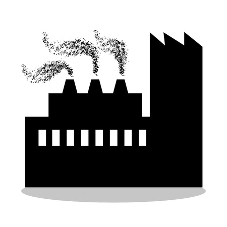 Factory in black illustration template.のイラスト素材