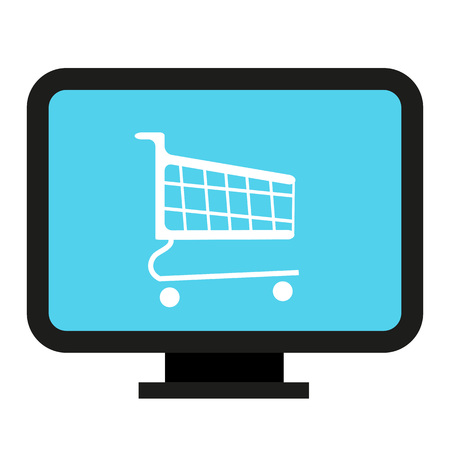 pc online shopping conceptのイラスト素材