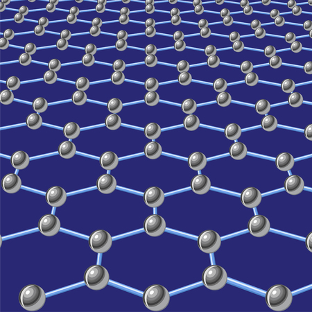 Atomic structure of graphene sheet.のイラスト素材