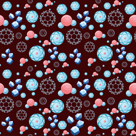 Scientific texture seamless pattern.のイラスト素材