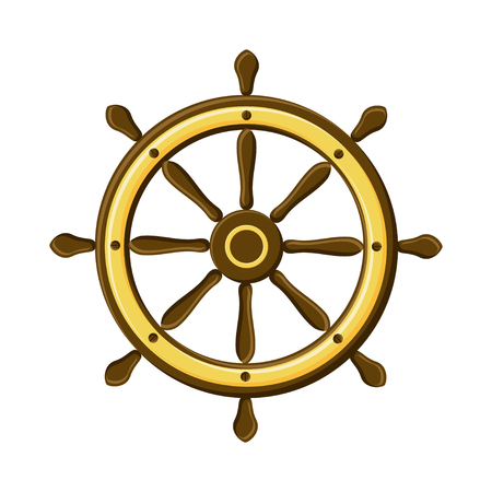 Compass with wind rose isolated on white background. Symbol of navigation.のイラスト素材
