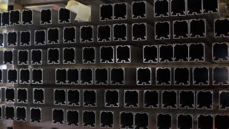 Industry business production and heavy metallurgical industrial products, many shiny aluminium...