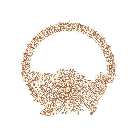 Luxury Flower Bouquet Mandalaのイラスト素材