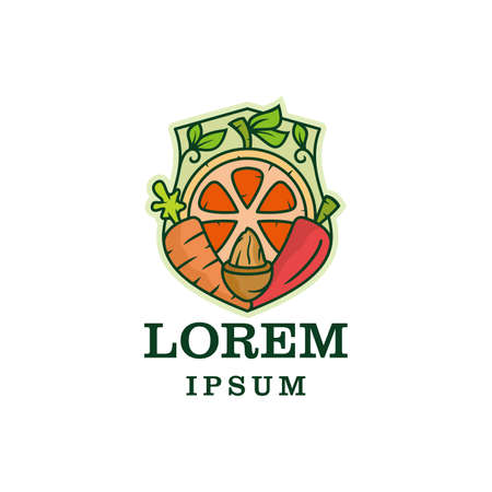 Organic Food icon Templateのイラスト素材