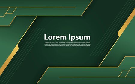 Abstract polygonal pattern luxury dark green. Vector graphic illustrationのイラスト素材