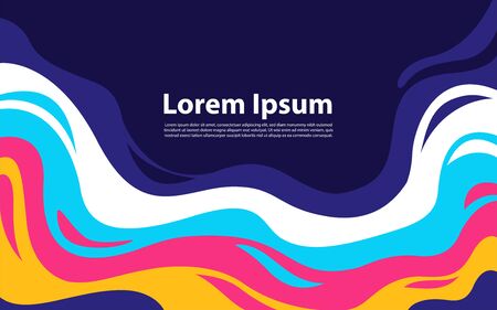 Liquid color background design. Fluid gradient shapes composition. Graphic design elementのイラスト素材