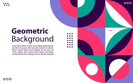 Modern geometric abstract background covers. Cool gradient shapes composition. Graphic design elementのイラスト素材