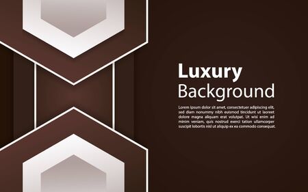 Dark brown abstract background with overlap layers. Graphic design elementのイラスト素材