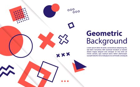 Modern memphis background with elements. Graphic design element. Vector illustrationのイラスト素材