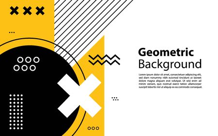 Minimal geometric background. Dynamic shapes composition. Graphic design element.のイラスト素材